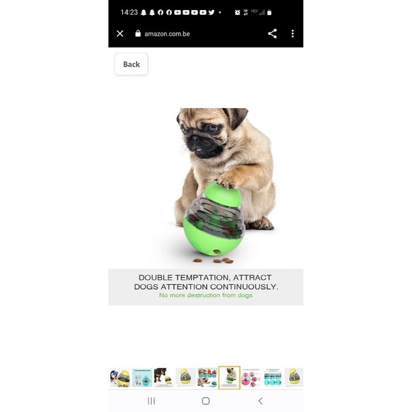 Automatic Pet Feeder Dog Cat Food Dispenser Tumbler Bowl Interactive Ball Toy - Picture 11 of 15